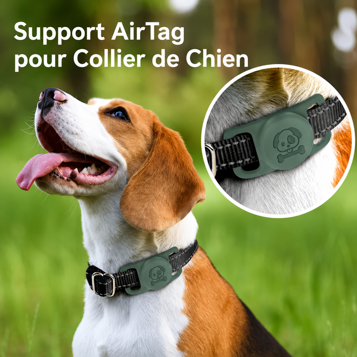 Track & Protect | Support AirTag pour Collier de Chien & Chat