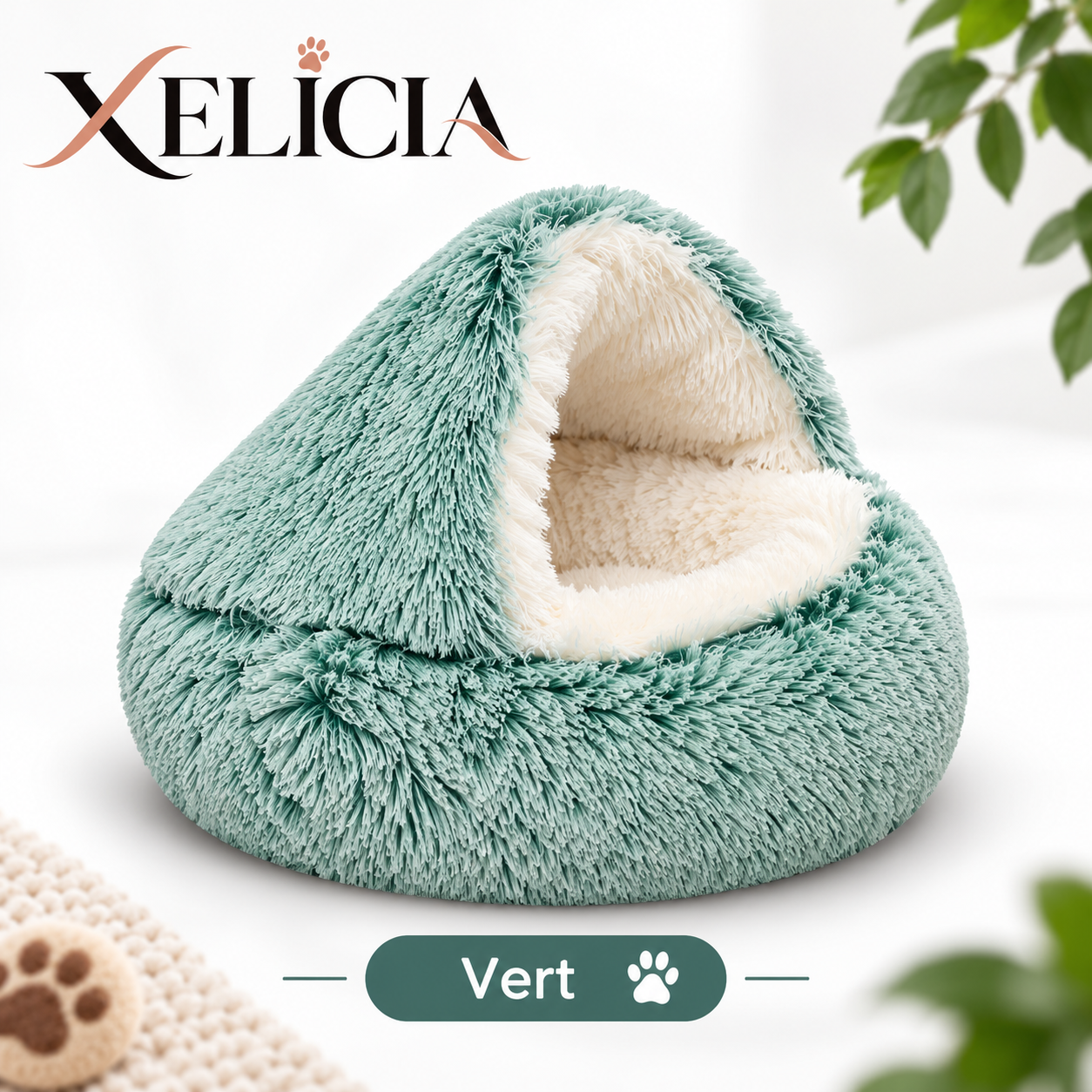 Nid Cocon Douillet pour Chat | Lit Confortable et Moelleux 4 Saisons