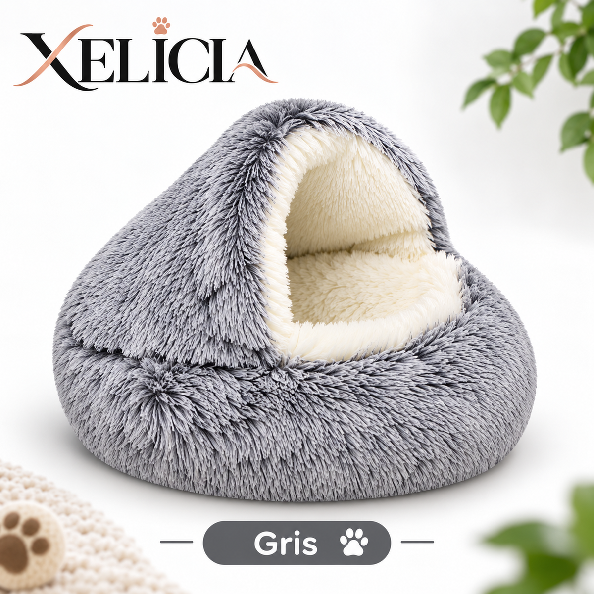 Nid Cocon Douillet pour Chat | Lit Confortable et Moelleux 4 Saisons